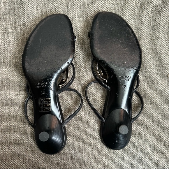 Vintage Gucci ‘GG’ logo strappy kitten heel sandals - Picture 6 of 6